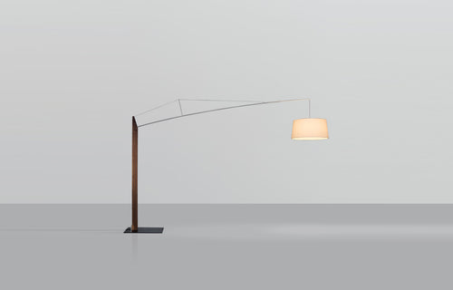Fons Floor Lamp by Cerno - White Linen Shade.