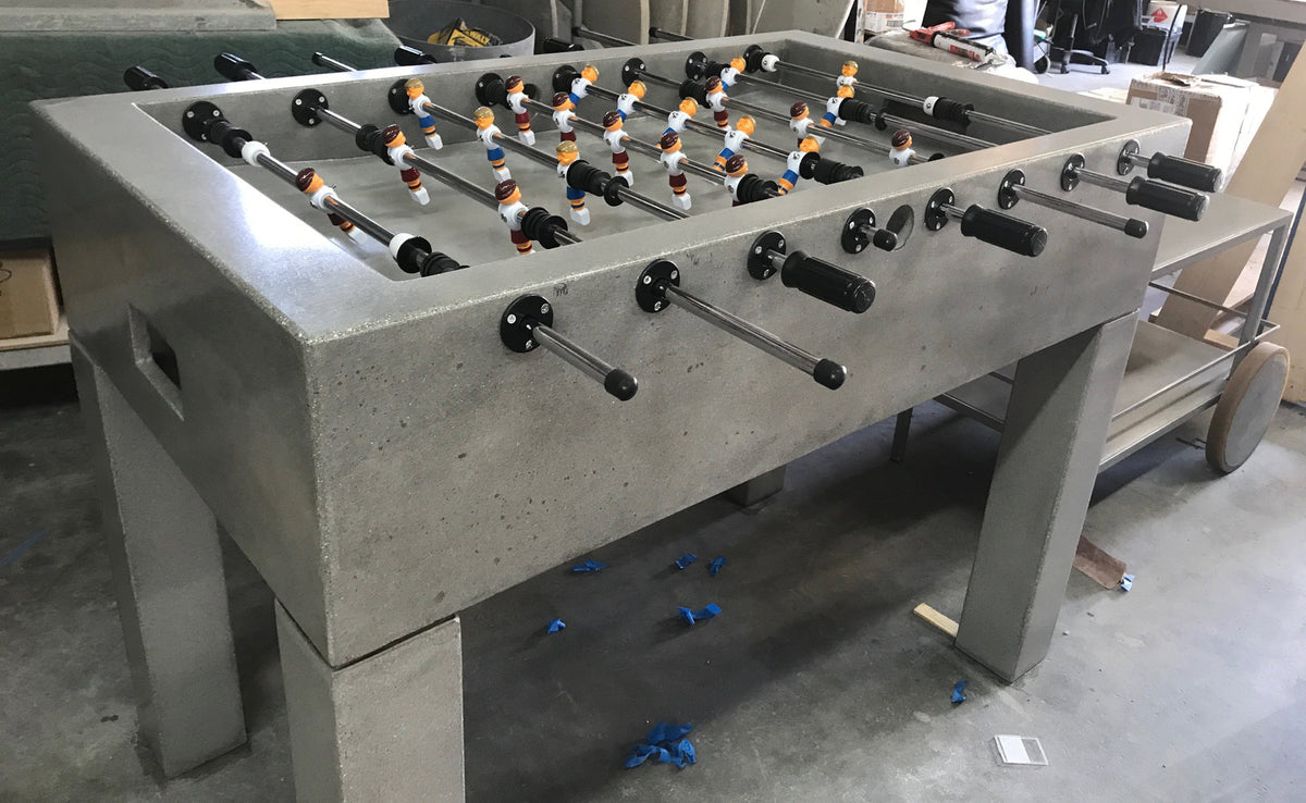 James De Wulf Foosball Table by De Wulf, showing foosball table in live shot.