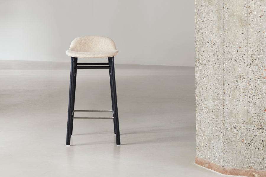 Form 30" High Barstool by Normann Copenhagen, showing form 30" high batsool in live shot.