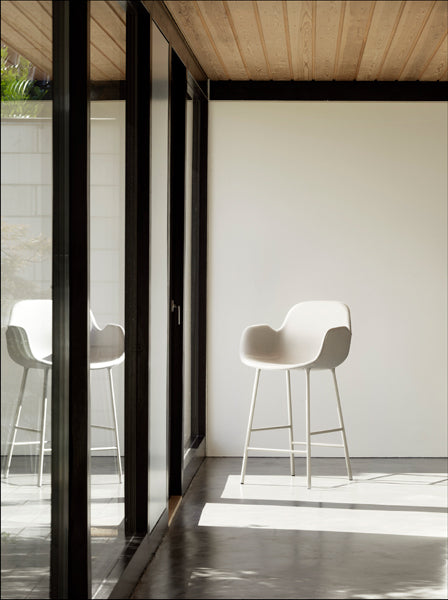 Form 39" High Bar Armchair by Normann Copenhagen, showing form 39" bar armchair in live shot.