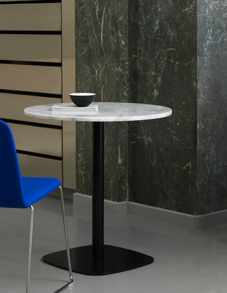 Form Cafe Table by Normann Copenhagen, showing form cafe table in live shot.