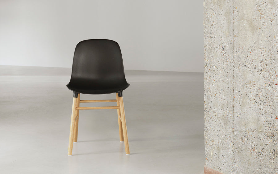 Form Chair by Normann Copenhagen, showing form chair in live shot.