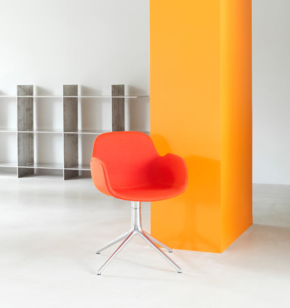 Form Swivel Chair by Normann Copenhagen, showing form swivel chair in live shot.