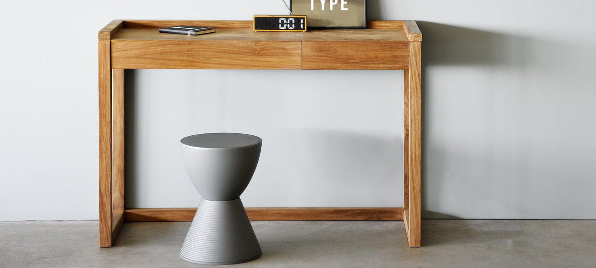 Frame Desk by Ethnicraft, showing frame desk in live shot.