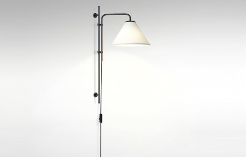 Funiculi A Farbic Wall Lamp by Marset - White Fabric Shade.