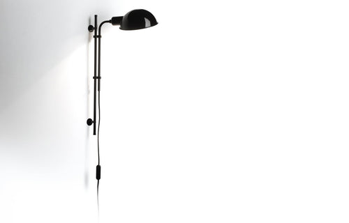 Funiculi A Wall Lamp by Marset - Black Lacquered Iron.