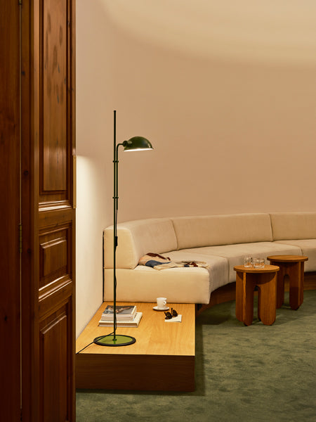 Funiculi Floor Lamp by Marset, showing funiculi floor lamp in live shot.