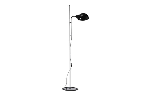Funiculi Floor Lamp by Marset - Black Lacquered Iron.