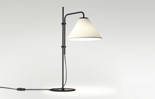 Funiculi S Farbic Table Lamp by Marset - White Fabric Shade.