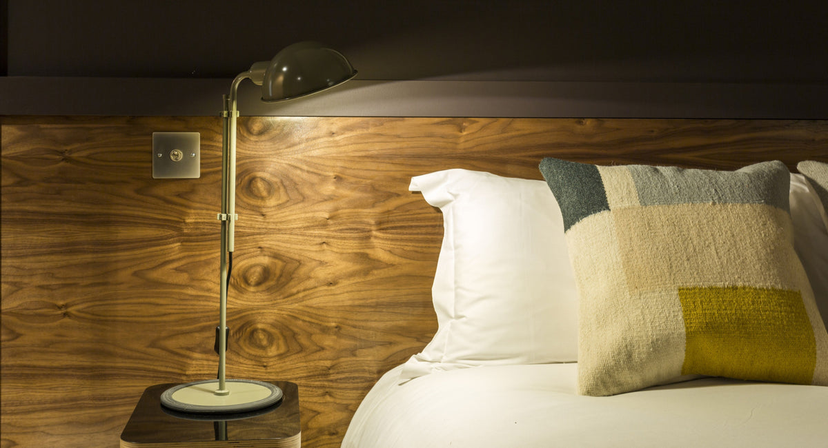 Funiculi S Table Lamp by Marset, showing funiculi s table lamp in live shot.