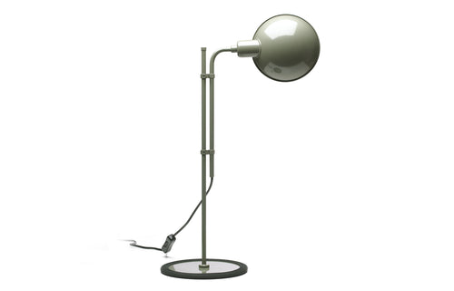 Funiculi S Table Lamp by Marset - Moss Grey Lacquered Iron.