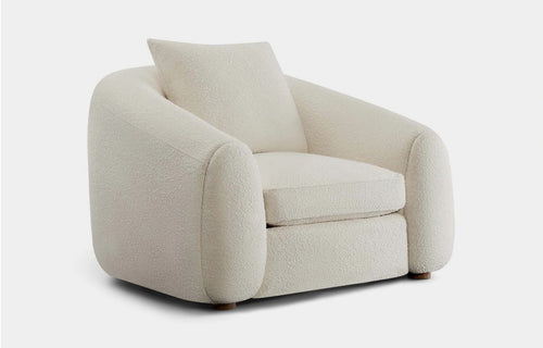 Gabriel Lounge Chair by Harbour - Ivory Boucle Fabric.