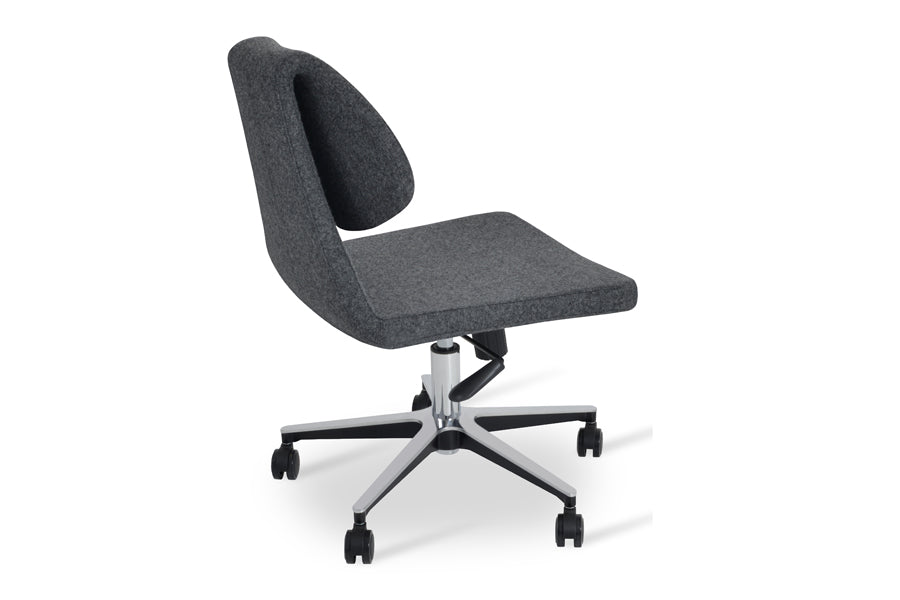 Gakko Office Chair by sohoConcept, shown in dark grey camira wool.