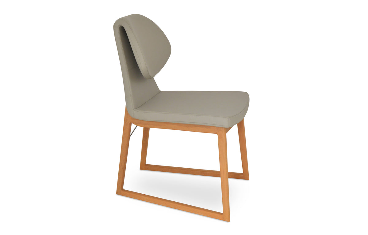 Gakko Wood Chair by SohoConcept - Beech Natural Wood, Bone PPM