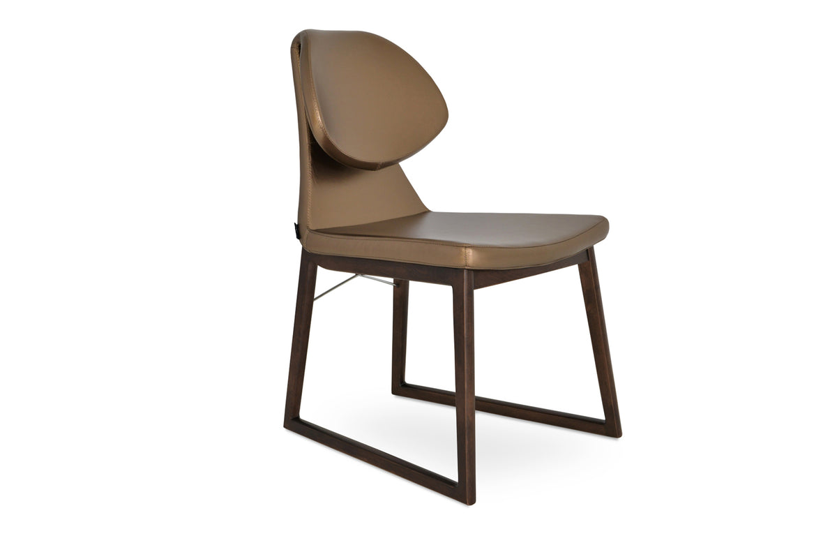 Gakko Wood Chair by SohoConcept - Beech Walnut Wood, Gold PPM