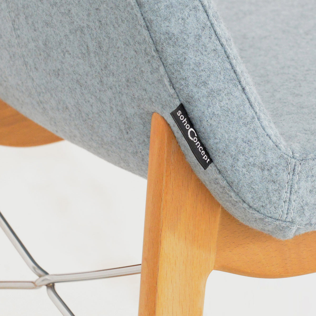 Gakko Wood Chair by SohoConcept, showing closeup view of wood chair.