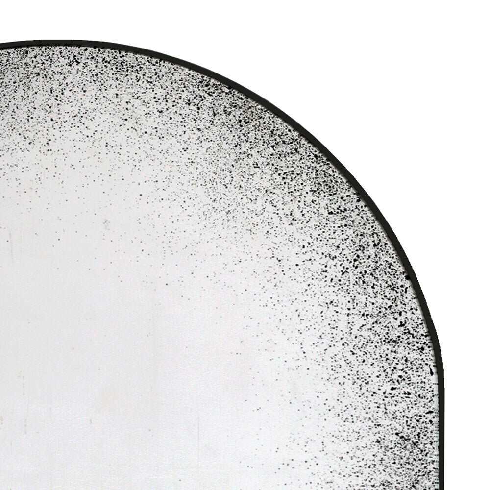 Gate Floor Mirror by Ethnicraft, showing closeup view of gate floor mirror.