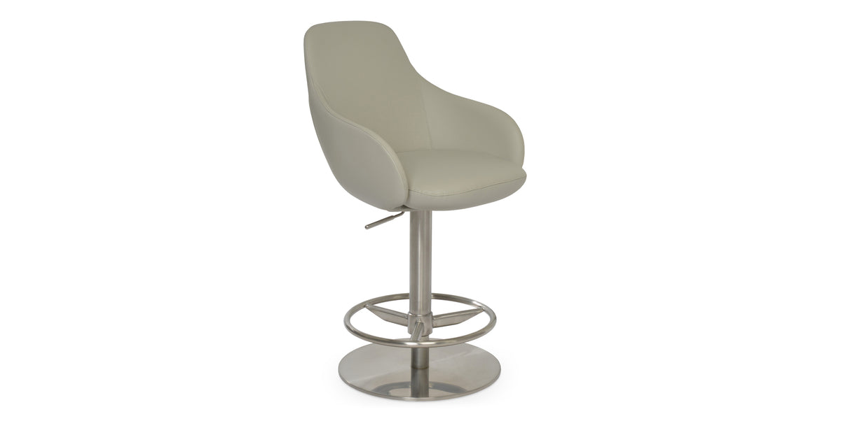 Gazel Arm Piston Stool by SohoConcept, showing angle view of arm piston stool.