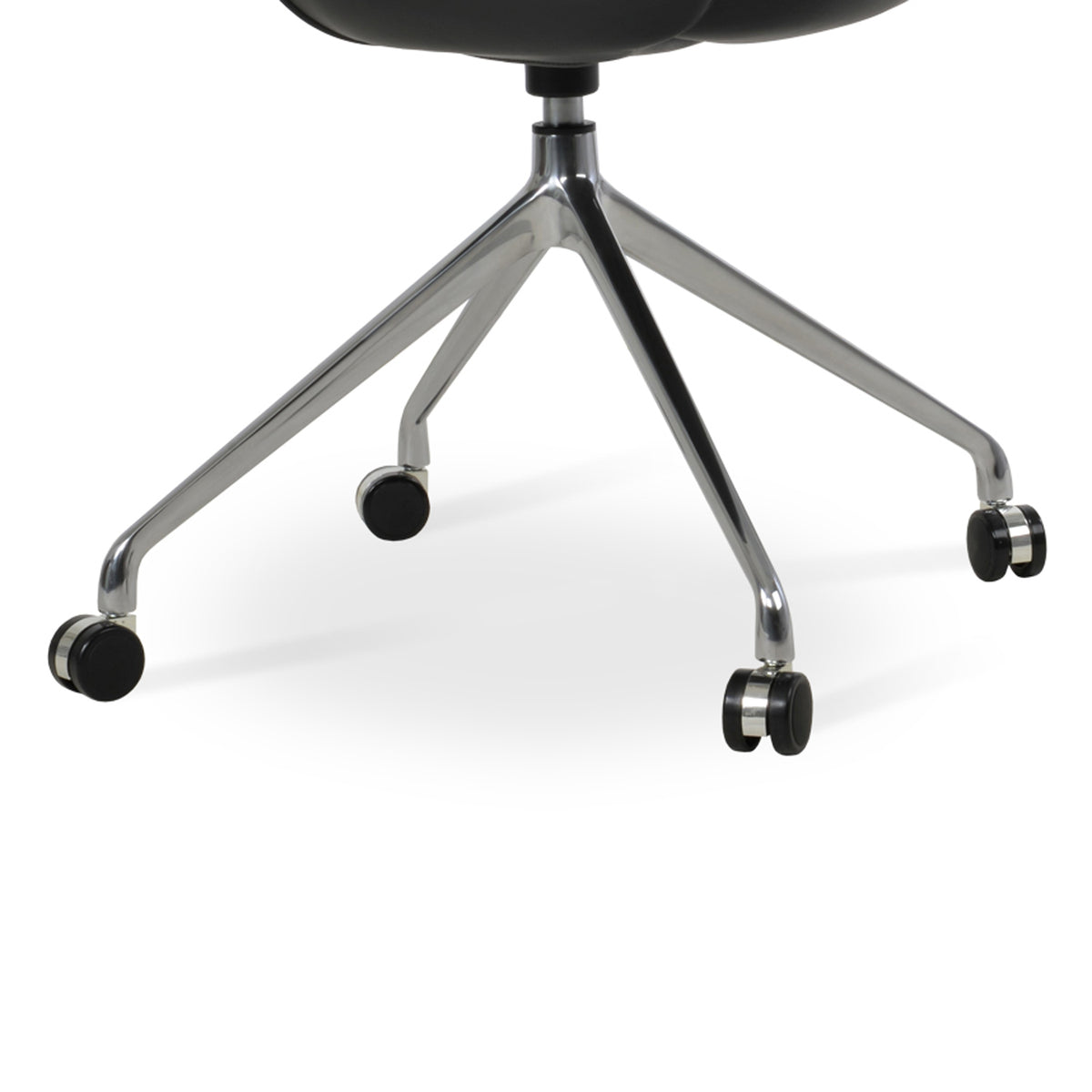 Gazel Arm Spider Swivel Chair with Caster by SohoConcept, showing closeup view of arm spider swivel chair with caster.