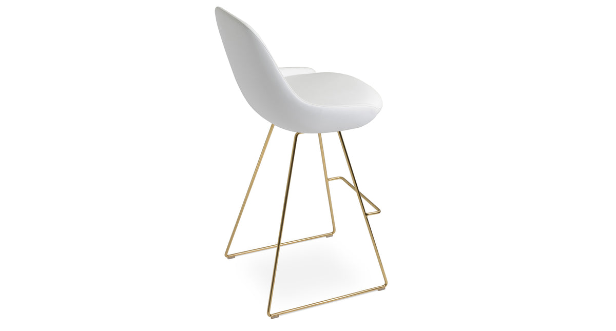 Gazel Wire Stools by SohoConcept, showing angle view of wire stool.