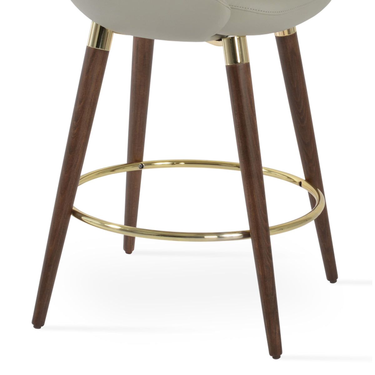 Gazel Wood Stools by SohoConcept, showing closeup view of wood stool.