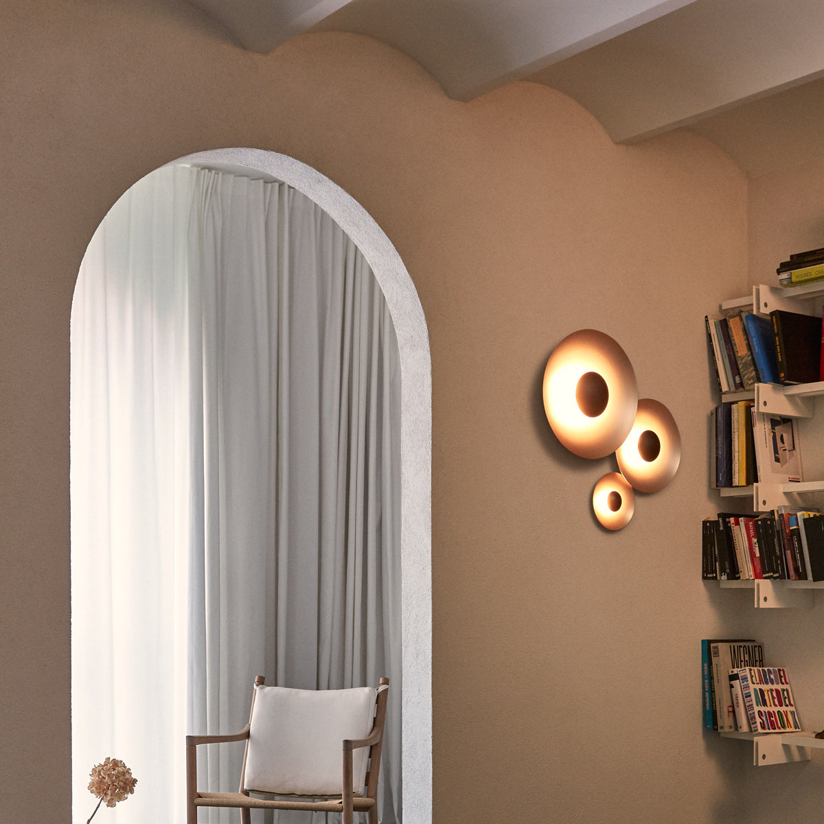 Ginger C2 20+32+42 Wall/Ceiling Accessory by Marset, showing ginger c2 20+32+42 wall/ceiling accessory in live shot.