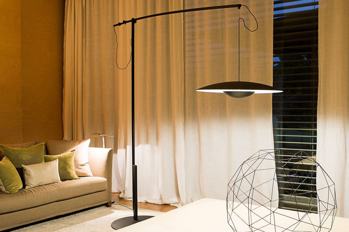 Ginger Floor Lamp by Marset, showing ginger floor lamp in live shot.