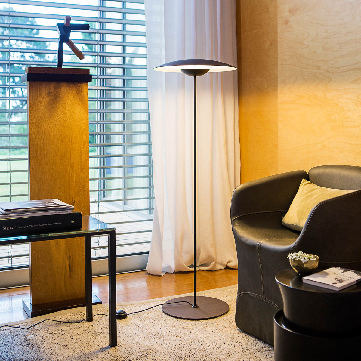 Ginger P Floor Lamp by Marset, showing ginger p floor lamp in live shot.