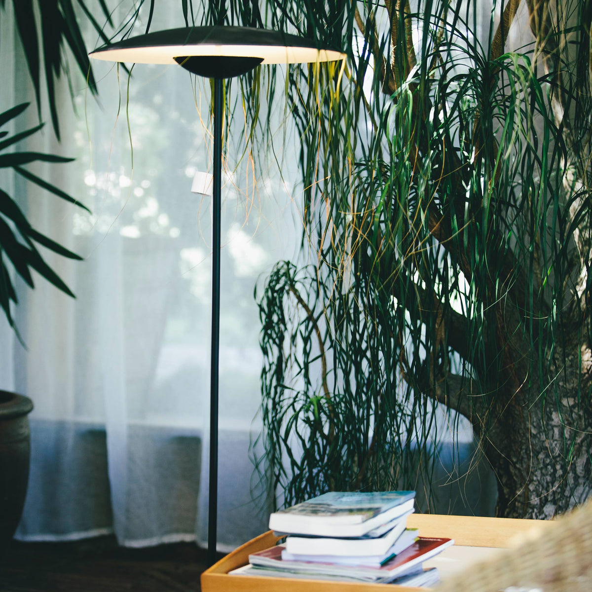 Ginger P Floor Lamp by Marset, showing ginger p floor lamp in live shot.