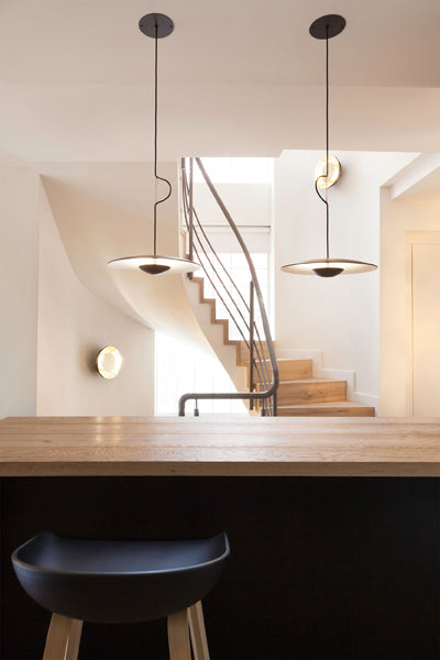 Ginger Pendant Light by Marset, showing ginger pendants in live shot.