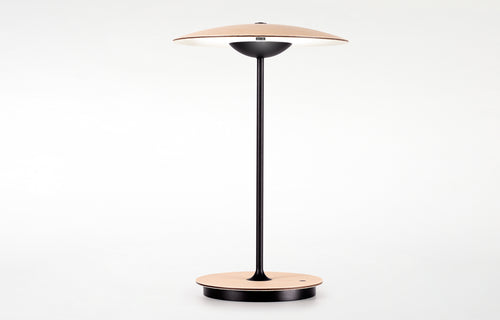 Ginger 20 M Portable Table Lamp by Marset - Oak/White.