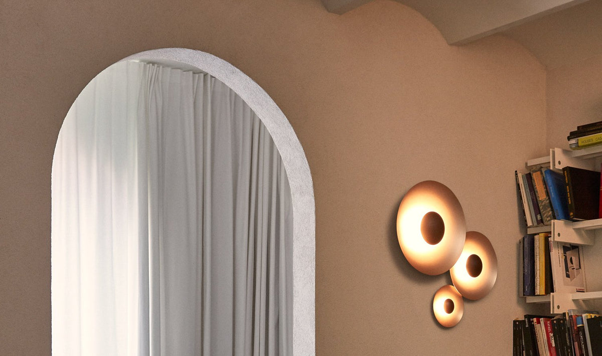 Ginger Wall Sconce by Marset, showing ginger wall sconce in live shot.