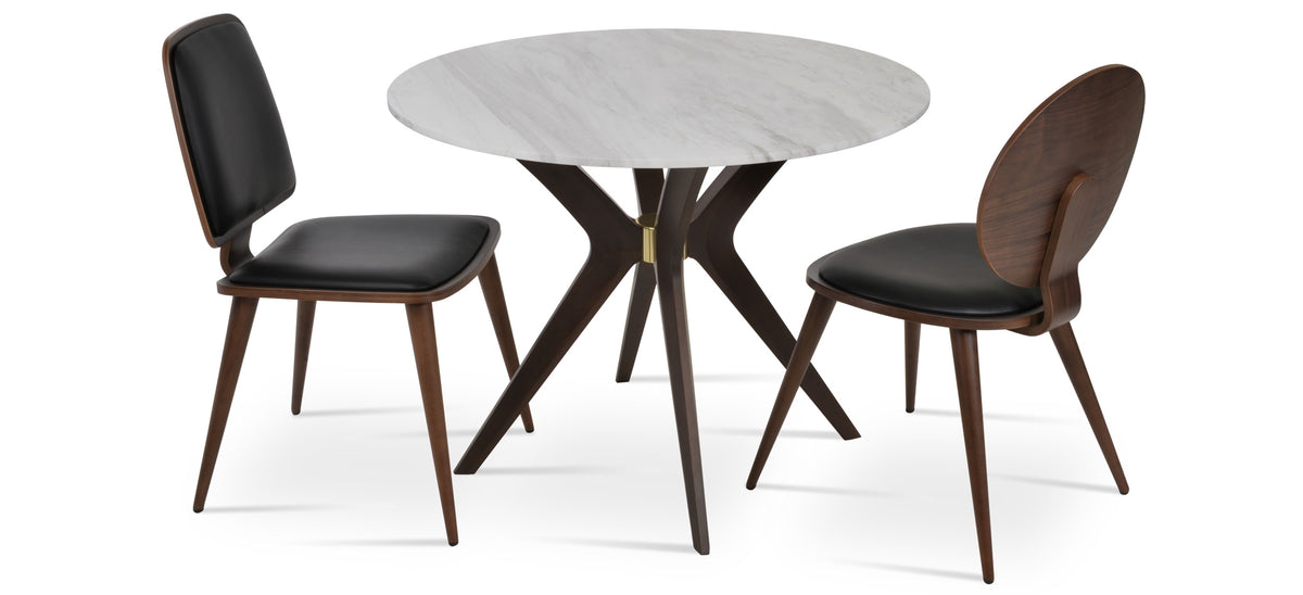 Ginza Dining Chair by SohoConcept, showing two dining chairs with table.