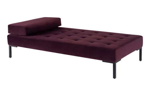 Giulia Daybed by Nuevo - Mulberry Velour Seat.