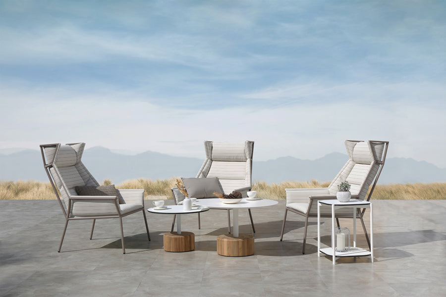 Glyph HPL Low Table by Mamagreen, showing glyph hpl low tables in live shot.