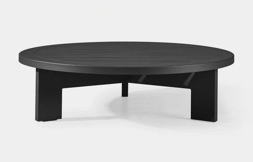 Hampton Outdoor Coffee Table by Harbour Outdoor - Round, Asteroid Aluminum + Asteroid Aluminum.