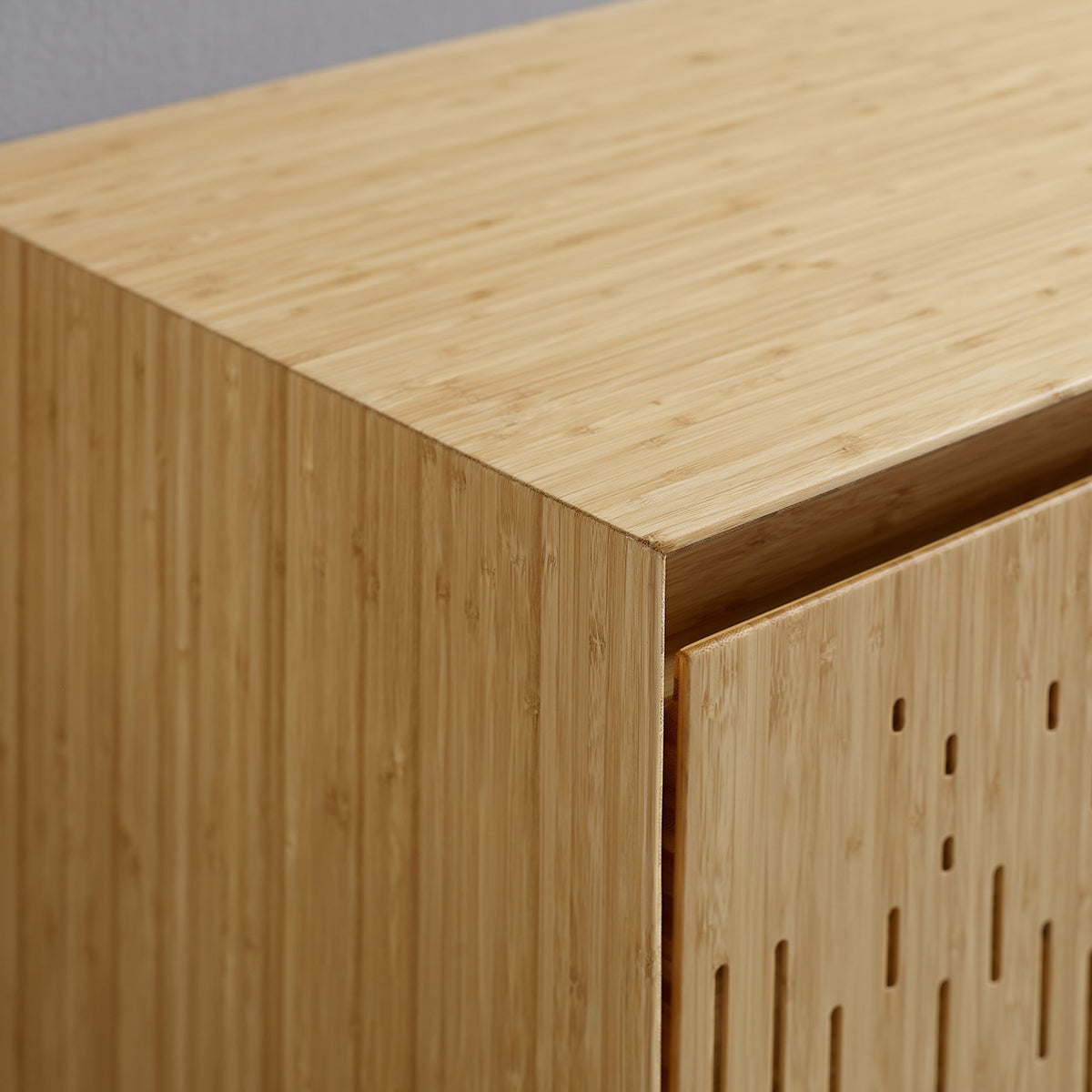 Hanna Console Sideboard by Greenington, showing closeup view of hanna console sideboard in live shot.