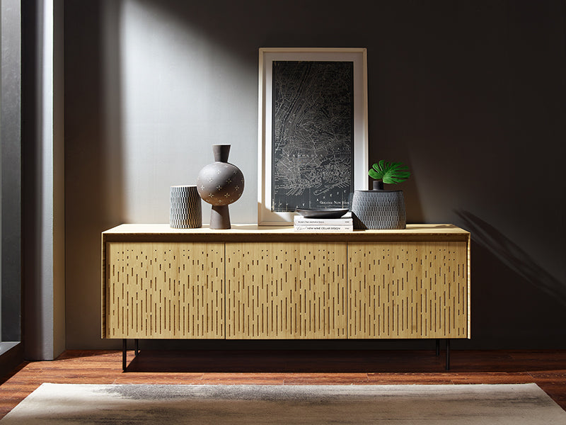 Hanna Console Sideboard by Greenington, showing hanna console sideboard in live shot.