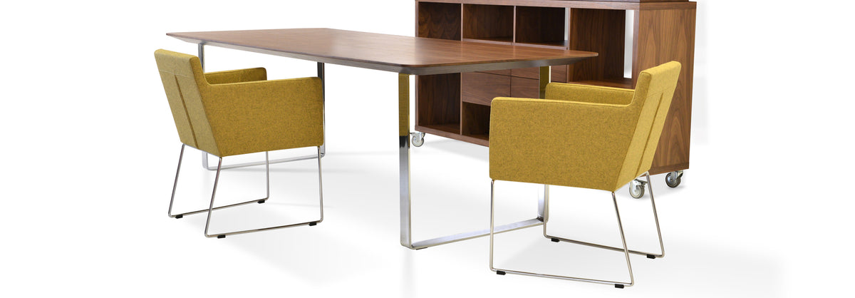 Harput Sled Wire Arm Chair by sohoConcept, live shoot of the chair.