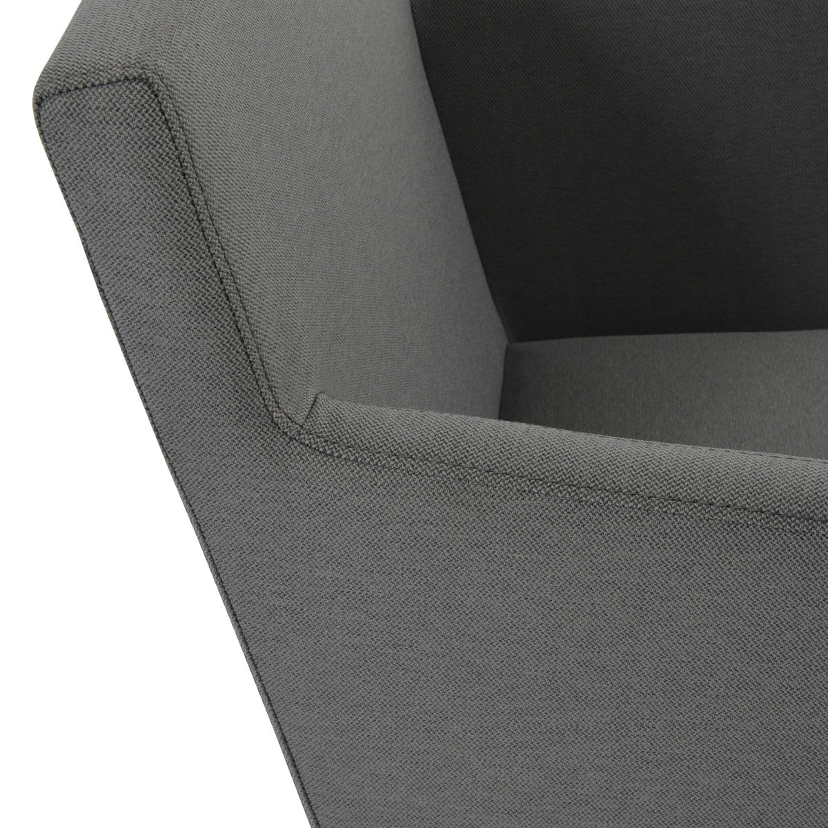 Harput Sled Wood Arm Chair by SohoConcept, showing closeup view of sled wood arm chairs together.