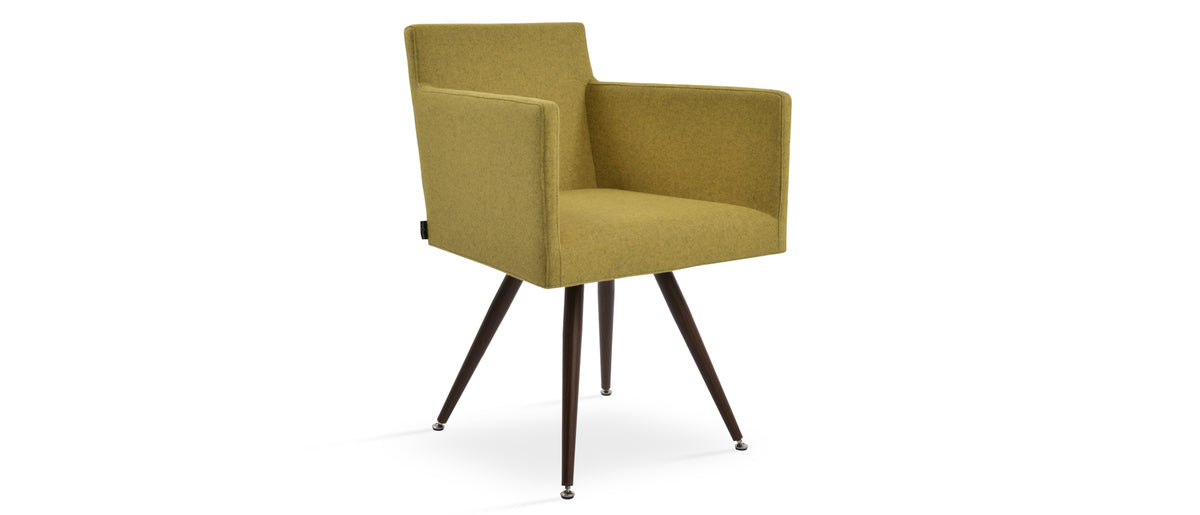 Harput Star Arm Chair by SohoConcept, showing angle view of star arm chair.