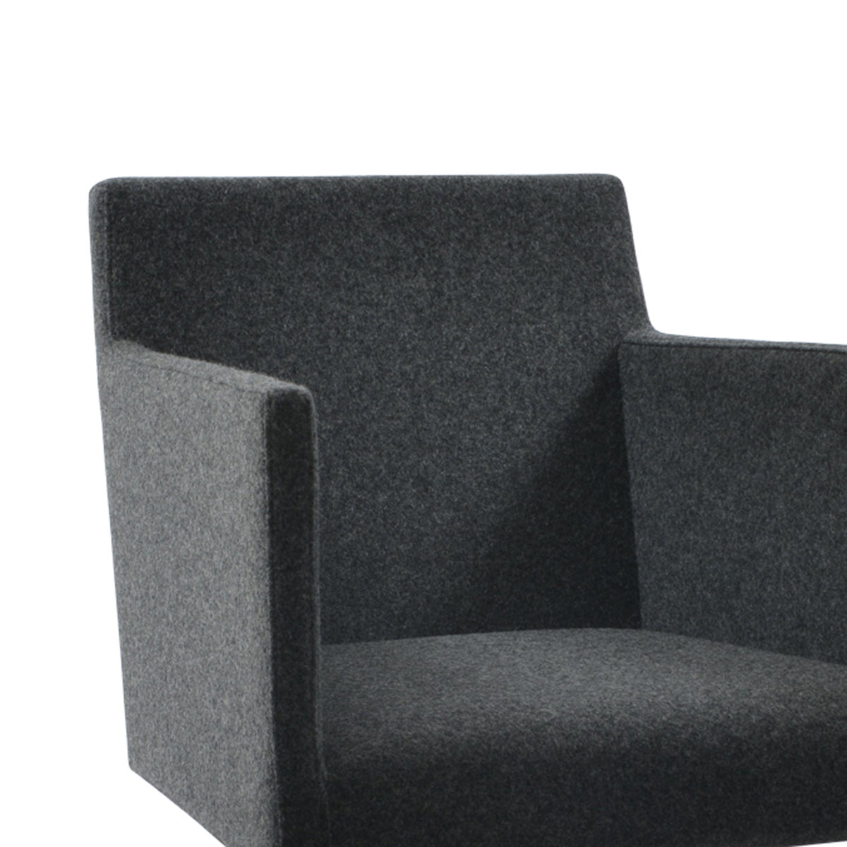 Harput Stick Arm Swivel Chair by SohoConcept, showing closeup view of stick swivel arm chair.