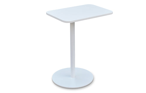 Harvard Swivel End Table by SohoConcept - White Painted Steel, White Lacquer.