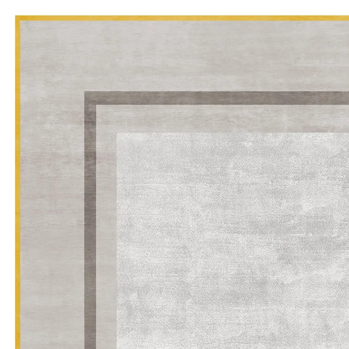 Hauser Motley HY104 Rug by Second Studio, showing closeup view of hauser motley hy104 rug by second studio in taupe/silver & yellow.