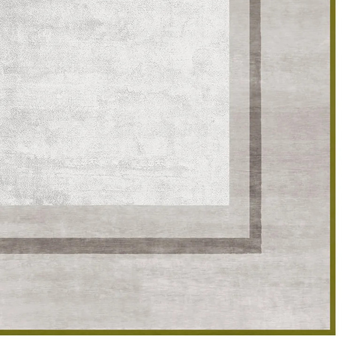 Hauser Motley HY105 Rug by Second Studio, showing closeup view of hauser motley hy105 rug by second studio in taupe/silver & green.