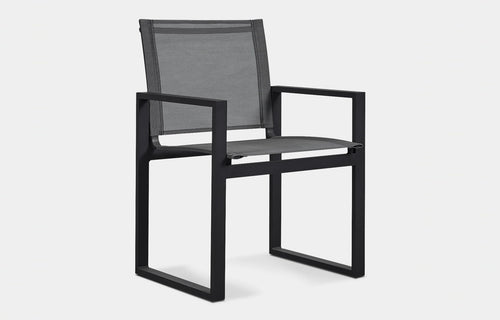Hayman Outdoor Aluminum Dining Chair by Harbour Outdoor - Asteroid Powder Coated Aluminum.