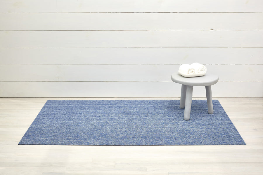 Heathered Shag Mat by Chilewich, showing heathered shag mat in live shot.
