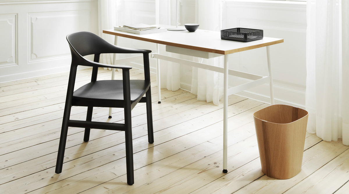Herit Armchair by Normann Copenhagen, showing herit armchair in live shot.