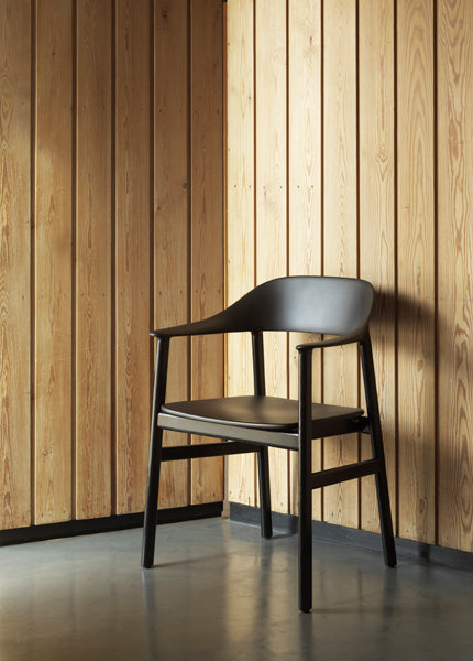 Herit Armchair by Normann Copenhagen, showing herit armchair in live shot.