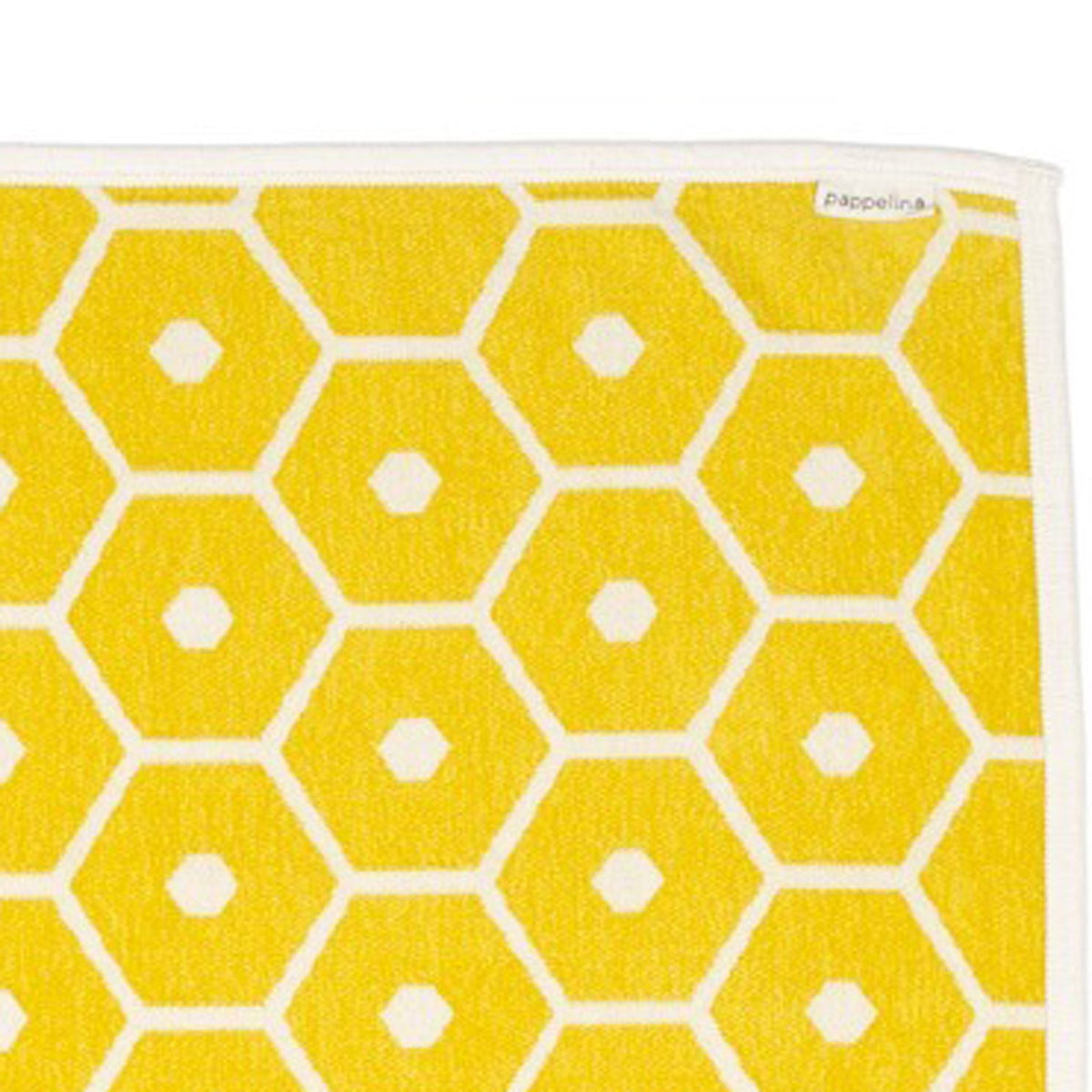 Honey Mustard & Vanilla Runner Rug by Pappelina, showing closeup view of honey mustard & vanilla runner rug in front side.